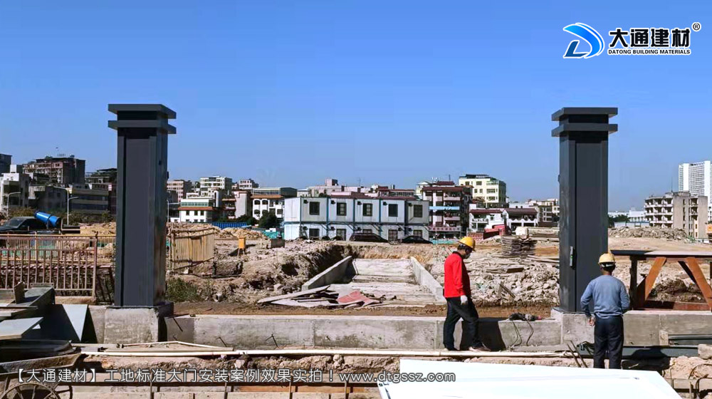 深圳工地大門,深圳鋼結構工地大門,鋼結構烤漆工地大門,工地大門，深圳大通建材有限公司